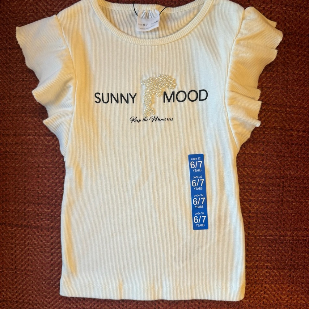 NWOT Zara Sunny Mood Dolphin Top Girls sz 6 7